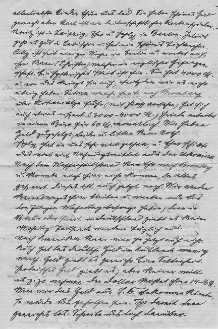 Letter from Alexander Braunhart 1919