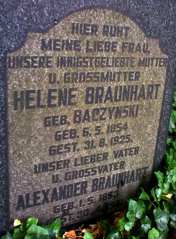 Alexander and Helene Braunhart Gravestone Weissensee Cemetery Berlin Germany